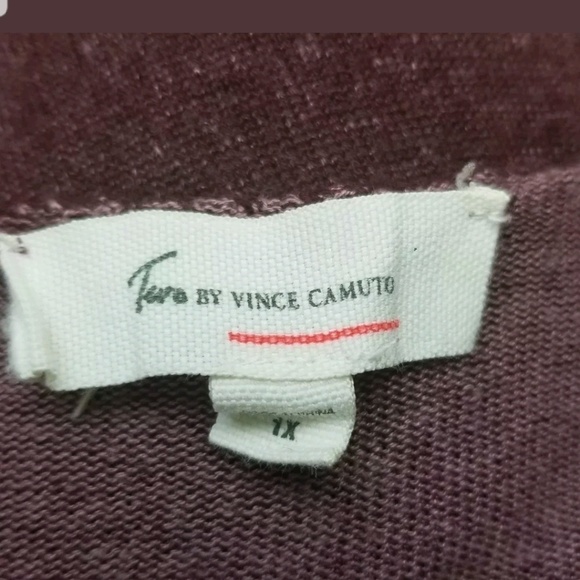 Vince Camuto maroon tunic sweater sz 1X - Picture 3 of 7